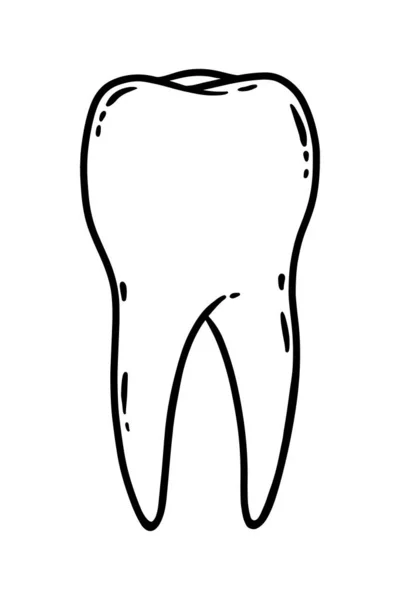 Une dent. Illustration vectorielle des soins dentaires — Image vectorielle