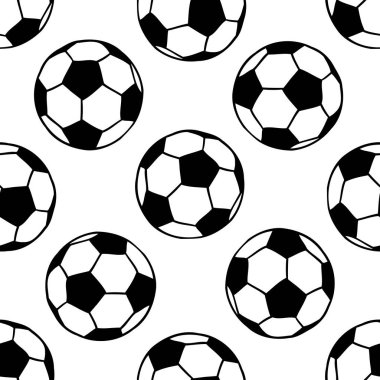 Futbol, futbol topları Dikişsiz desen