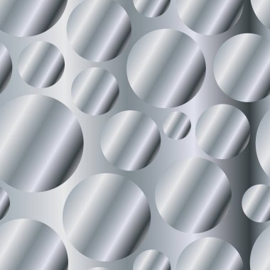 Gümüş metal degrade daireler dikişsiz desen