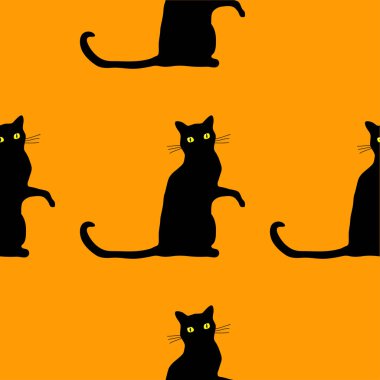 Cadılar Bayramı kediler desen