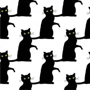 Cadılar Bayramı kediler desen