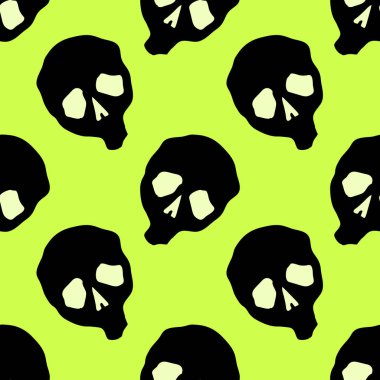 Cadılar Bayramı kutlama kafatasları dikişsiz desen