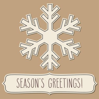 Kağıt kar tanesi çerçeve ve mutlu bayramlar