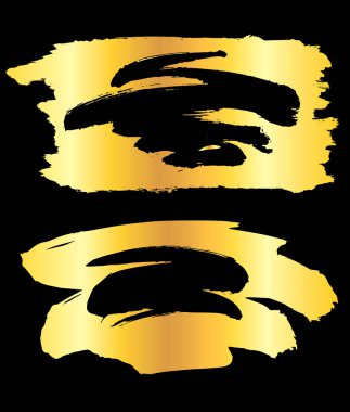 Altın boya konturları çerçeve kümesi