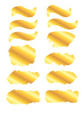 Beyaz üzerinde altın boya vuruşları