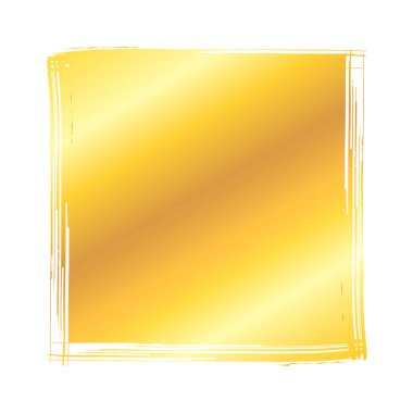 Kare sanatsal altın boya inme