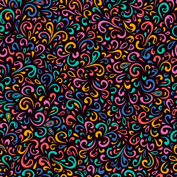 Golvende doodle naadloze patroon — Stockvector