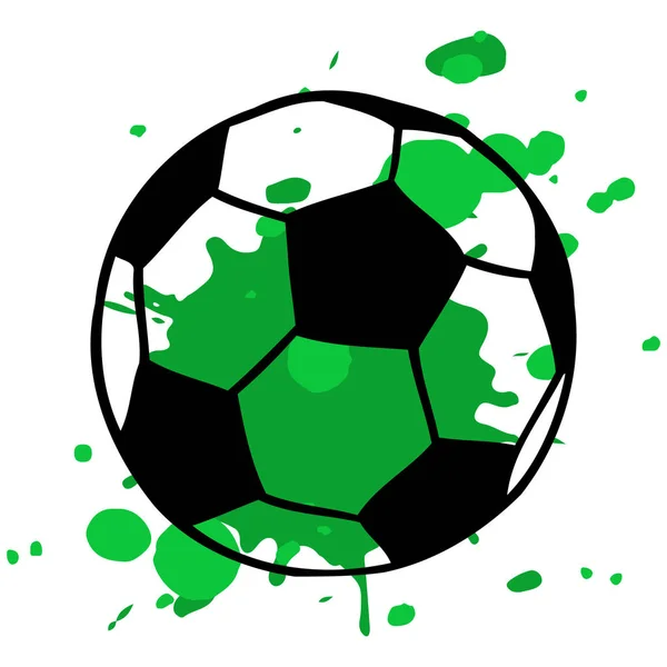 Ποδόσφαιρο, εικονογράφηση μπάλας ποδοσφαίρου — Διανυσματικό Αρχείο