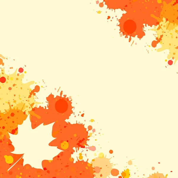 Aquarelle cadre automne — Image vectorielle