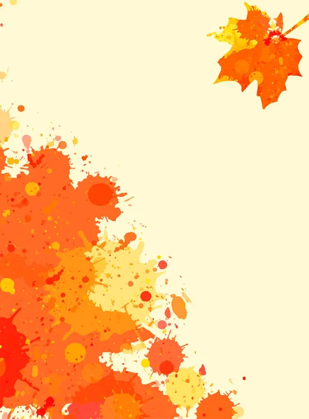 Marco de otoño acuarela — Vector de stock