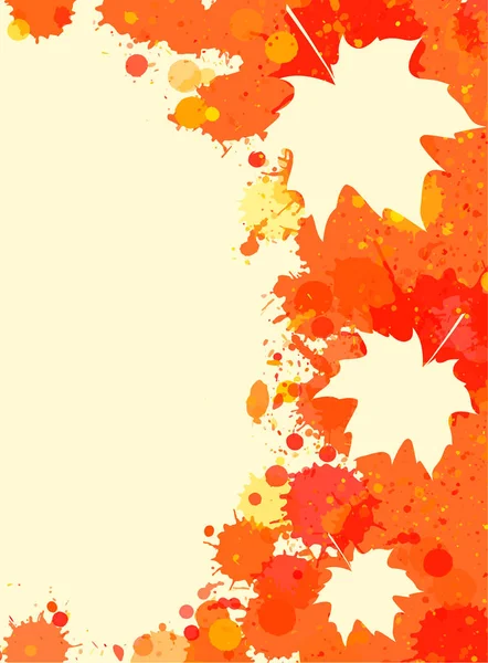 Aquarelle cadre automne — Image vectorielle