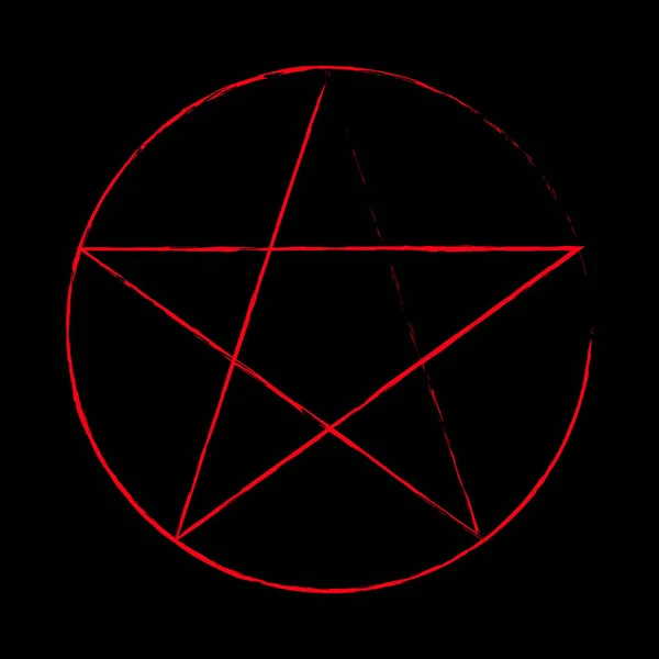 Okkultes Pentagramm-Symbol — Stockvektor
