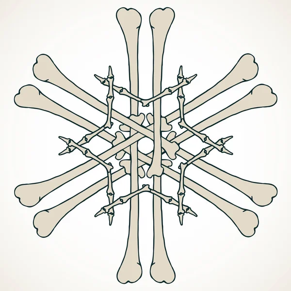 Knochen lustiger Schneesee — Stockvektor