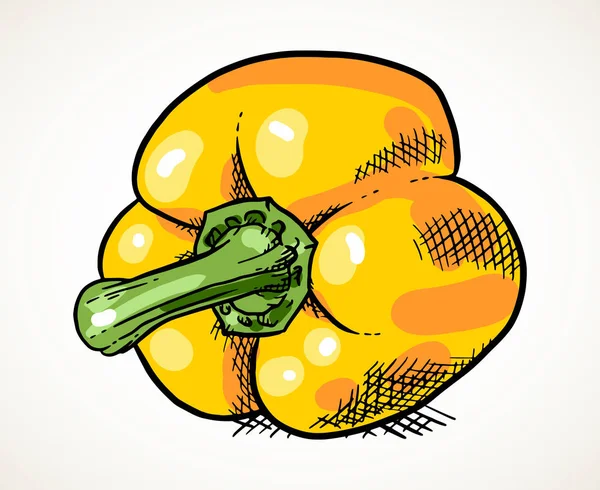Sladká paprika zeleninová ilustrace — Stockový vektor