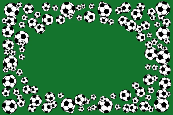 Calcio, palloni da calcio sfondo illustrazione — Vettoriale Stock