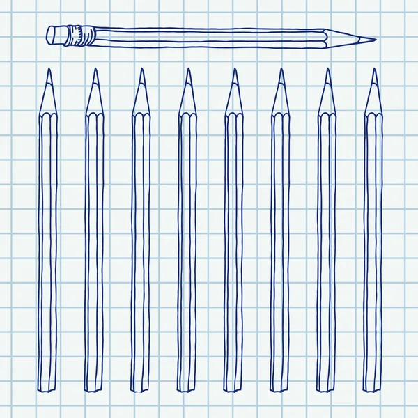 铅笔集合例证 — 图库矢量图片