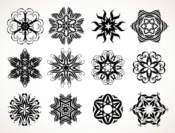 Mandalas de doodle ornamentado —  Vetores de Stock