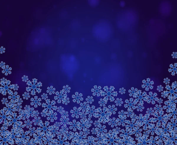 Illustration vectorielle de cadre blanc de flocons de neige de Noël — Image vectorielle