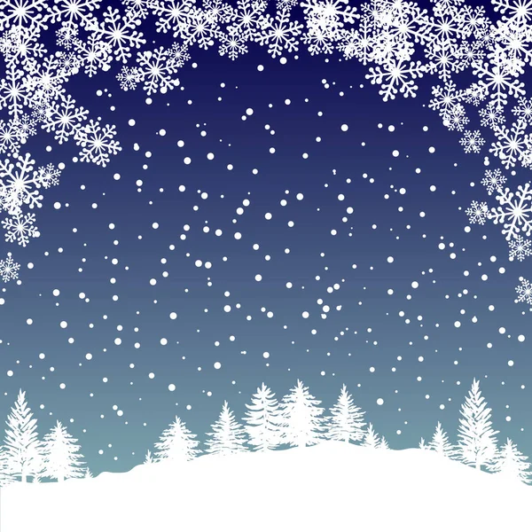 Christmas snowflakes blank frame vector illustration — Stock Vector