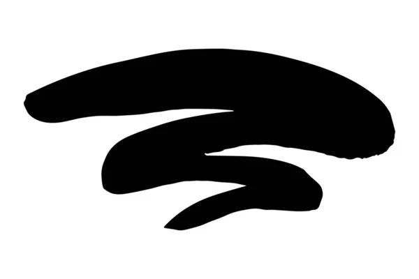 Художній Грандж Пензлем Малювання Чорному Кольорі Ізольовано Білому Тлі Дизайн — стоковий вектор