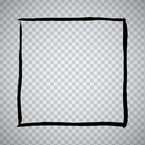 Čtvercový rám s tahy černou barvou — Stockový vektor