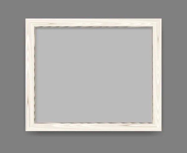 Ilustración de marco en blanco madera — Vector de stock