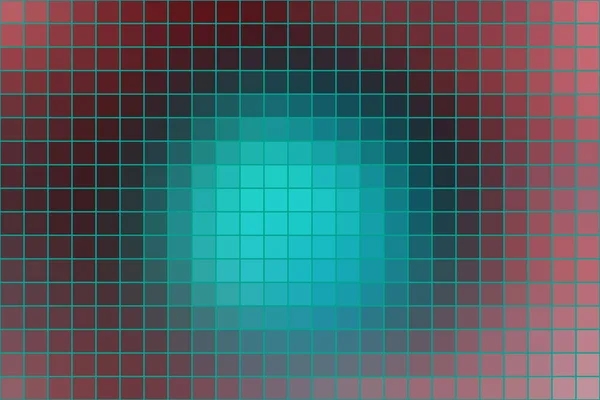Vector Abstract Square Mosaic Tile Blue Muted Pink Background Horizontal — Stock Vector