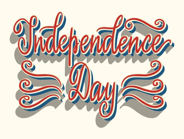 Förenta Staternas Självständighetsdag Hälsning Kort Designelement Amerikansk Patriotisk Illustration Handritade — Stock vektor
