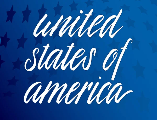 Соединенные Штаты Америки Поздравительная Открытка День Независимости Американский Патриотический Дизайн — стоковый вектор