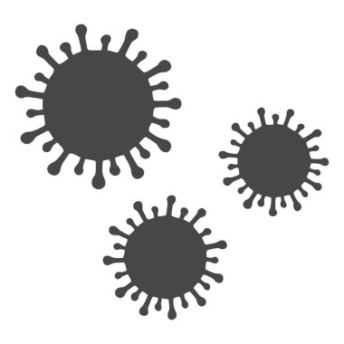 Coronavirus hücreleri ayarlandı, 2019-nCoV salgın vektör çizimi, beyazın üzerine gri izole edilmiş. Enfeksiyon yok. Tehlikeli virüs konseptini durdur.