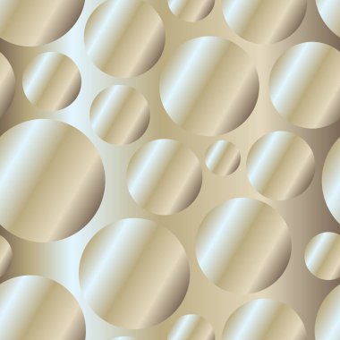 Soluk bronz köşegen eğimli daireler pürüzsüz desen. Soyut modern vektör arkaplanı. Parlak metal uçsuz bucaksız duvar kağıdı.