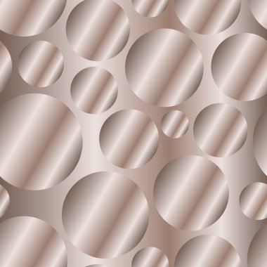 Soluk bronz köşegen eğimli daireler pürüzsüz desen. Soyut modern vektör arkaplanı. Parlak metal uçsuz bucaksız duvar kağıdı.