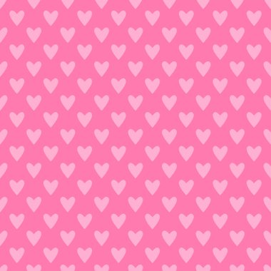 Kusursuz açık pembe kalp deseni. Sevgililer Günü fayans arka planı. Romantik vektör deseni.