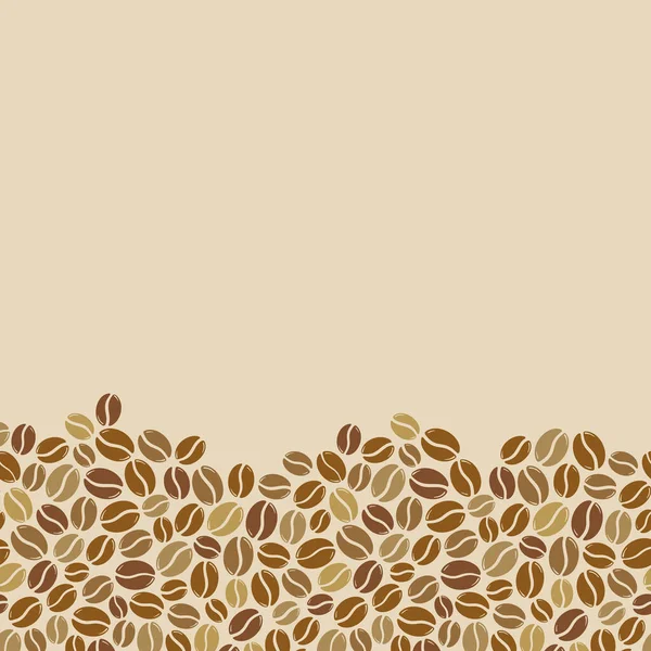 Granos Café Tostados Marco Cuadrado Luz Blanco Plantilla Menú Gráfico — Vector de stock