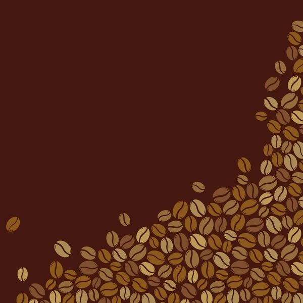 Geröstete Kaffeebohnen Blank Quadratisch Dunkelbraun Rahmen Grafische Menüvorlage Vektorillustration — Stockvektor