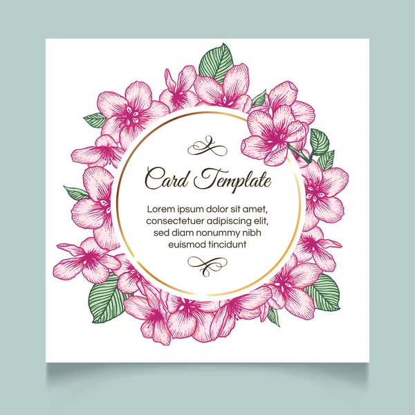 Vector Botanical Floral Convite Casamento Modelo Cartão Elegante Com Flores —  Vetores de Stock