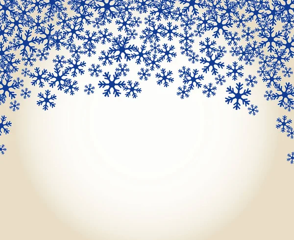 Flocons Neige Noël Illustration Vectorielle Cadre Vierge Carte Voeux Hiver — Image vectorielle