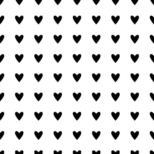 Απρόσκοπτη Καρδιά Μοτίβο Μαύρο Και Άσπρο Φόντο Πλακιδίων Του Αγίου — Διανυσματικό Αρχείο