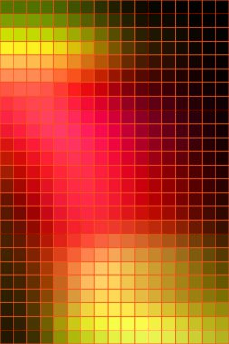 Vektör soyut kare mozaik kırmızı ve sarı fayans arkaplan, dikey biçim.