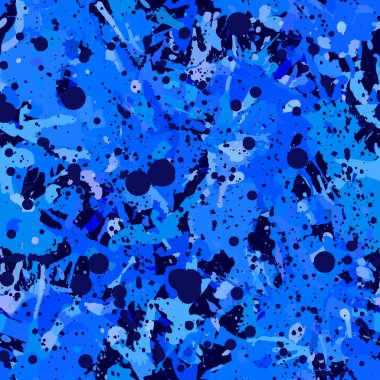 Koyu mavi, dikişsiz desen, soyut çok renkli vektör arkaplan. Tekstil, kumaş, ambalaj kağıdı için renkli tasarım duvar kağıdı.