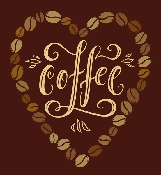 Coffee Hand Drawn Typography Poster Modern Lettering Vector Illustration Coffee — Stock Vector