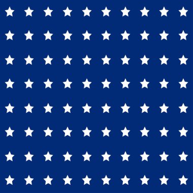 Amerikan vatansever yıldızları parlak kırmızı, mavi ve beyaz desenli. Bağımsızlık günü vektör arkaplanı.