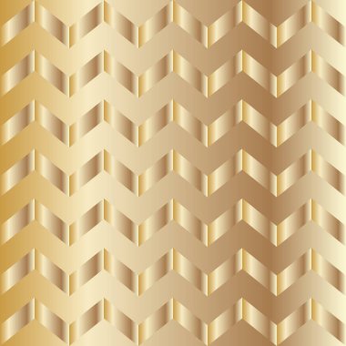 Altın eğimli simge deseni. Soyut modern vektör arkaplanı. Parlak metal zigzag duvar kağıdı.