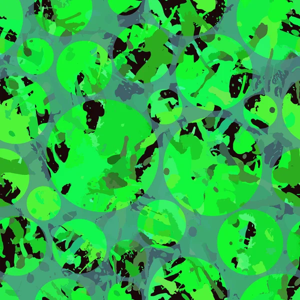 Зеленый Брызги Краски Бесшовный Узор Абстрактный Многоцветный Векторный Фон Цветной — стоковый вектор