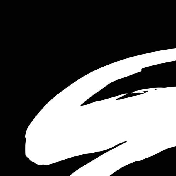 Konstnärlig Grunge Pensel Färg Stroke Bakgrund Vitt Isolerad Över Svart — Stock vektor