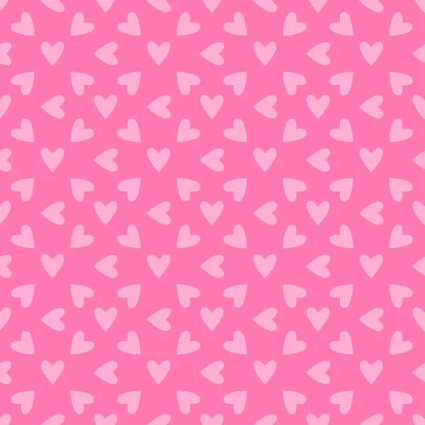 Nahtloses Hellrosafarbenes Herzmuster Hintergrund Ist Der Valentinstag Romantische Vektormuster — Stockvektor