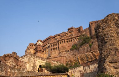 Mehrangarh Fort Jodphur Hindistan'da bir görünümünü