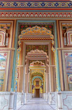 Jaipur, Hindistan - 10 Kasım 2018: Patrika kapısı, Jaipur 9 kapısı Jawahar daire bulunan