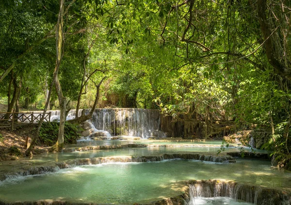 Kuang Si Waterfall in Laos — Stock Photo, Image