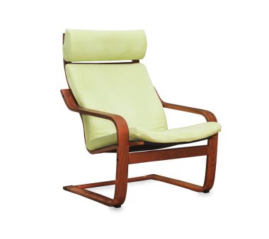 Beyaz bitti izole Modern sallanan koltuk